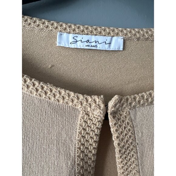 Women’s Small Tan Sheer Embroidered Floral Bell Sleeve Cardigan Boho Y2K Top - Picture 3 of 7